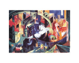 Bild mit Rindern Póster por Franz Marc