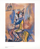 Zwei Clowns zu Pferd Posters par Marc Chagall