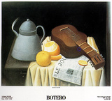 Natura morta con Le Journal Prints by Fernando Botero