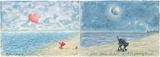 Herzdrachen + Mondspaziergang (Set) Collectable Print by Peter Schulz