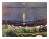 Edvard Munch - Sommernacht am Strand - Reprodüksiyon
