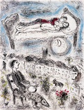 Les poetes Poster par Marc Chagall