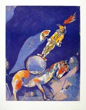 Clown with horse Posters van Marc Chagall