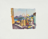 Landschaft bei Hammamet, c.1914 Sammlerdrucke von Auguste Macke