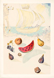 02A Ship and Fruits Reproductions pour les collectionneurs par Salvador Dalí