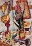 Stilleben mit Kerze Kunstdrucke von Max Beckmann