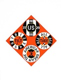 Red Diamond Am. Dream 3 Serigrafi af Robert Indiana