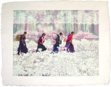 Mädchen durch Feld, c.2007 Limited Edition by Csilla Kudor