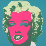 Marilyn Kopf Pink-Hellgrün-Dunkelgr. Serigraph by Andy Warhol