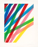 Color Fax/Streifen, c.1990 Limitierte Auflage von Piero Dorazio