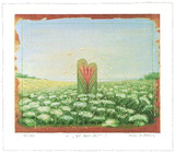 Du bist da ! (Büttenpapier) Serigraph by Peter Schulz