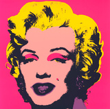 Marilyn Kopf Beige-Schwarz-Gelb Sérigraphie par Andy Warhol