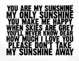 Kyle & Courtney Harmon - You Are My Sunshine - Serigrafi