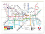 London Underground Map Wood Sign
