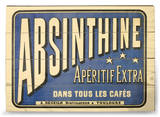 Absinthe Apertif Panneau en bois