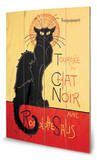 Chat Noir Panneau en bois