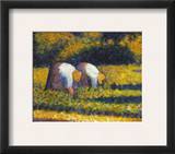 Seurat: Farm Women, C1882 Framed Giclee Print by Georges Seurat