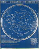 Kyle & Courtney Harmon - Constellations of the Northern Hemisphere (Blue) - Serigrafi Kyle & Courtney Harmon - Constellations of the Northern Hemisphere (Blue) - Serigrafi
