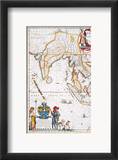 South Asia Map, 1662 Innrammet Giclee-trykk av Jan Blaeu South Asia Map, 1662 Innrammet Giclee-trykk av Jan Blaeu