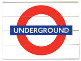 London Underground Sign Dřevěná cedule