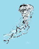 Jellyfish Serigraph by Kyle & Courtney Harmon