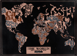 The World, 2011 Political Map (Black) Sérigraphie par Kyle & Courtney Harmon