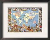 Map: British Empire, 1886 Framed Giclee Print by Walter Crane