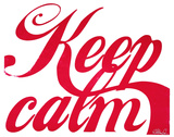 Keep Calm (Red & White) Sitodruk autor Kyle & Courtney Harmon