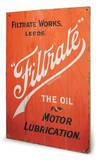 Filtrade Oil Holzschild