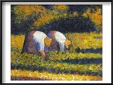 Seurat: Farm Women, C1882 Poster by Georges Seurat