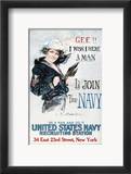 World War I: U.S. Navy Estampe encadrée par Howard Chandler Christy