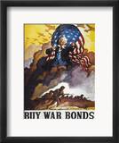 World War Ii Bond Poster Estampe encadrée par Newell Convers Wyeth