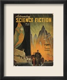 Science Fiction Magazine Framed Giclee Print by Hubert Rogers