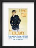World War I: Navy Poster Estampe encadrée par Howard Chandler Christy