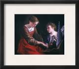 St. Cecilia And An Angel Framed Giclee Print by Orazio Gentileschi