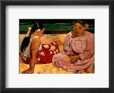 Gauguin: Tahiti Women, 1891 Gerahmter Giclée-Druck von Paul Gauguin
