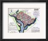 Washington, Dc, Plan, 1792 Framed Giclee Print by Andrew Ellicott