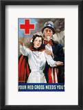 World War Ii: Red Cross Framed Giclee Print by James Montgomery Flagg