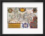 Map Of The Roman Empire Framed Giclee Print by Abraham Oertel