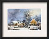 Currier & Ives Winter Scene Framed Giclee Print by Marc Chagall