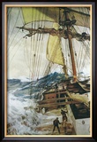 Aufkommender Sturm Gerahmter Giclée-Druck von Montague Dawson