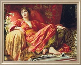 Leila (1892) Estampe encadrée par Frank Bernard Dicksee