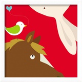 Farm Group: Rabbit and Horse Kunstdruck von Yuko Lau
