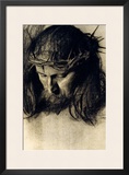 Head of Christ, circa 1890 Framed Giclee Print by Franz von Stuck