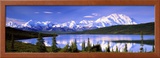 Snow Covered Mountains, Mountain Range, Wonder Lake, Denali National Park, Alaska, USA Framed Photographic Print by Panoramic Images 