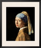 Girl with a Pearl Earring, circa 1665-6 Framed Giclee Print by Jan Vermeer
