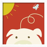 Peek a Boo IV, Pig Poster von Yuko Lau