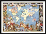 Map: British Empire, 1886 Prints by Walter Crane