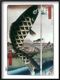 Hiroshige: Kites, 1857 Pôsters por Utagawa Hiroshige Hiroshige: Kites, 1857 Pôsters por Utagawa Hiroshige
