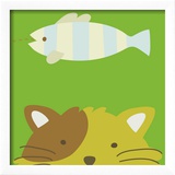 Kuckuck II – hier ist die Katze|Peek-a-Boo II, Cat Poster von Yuko Lau